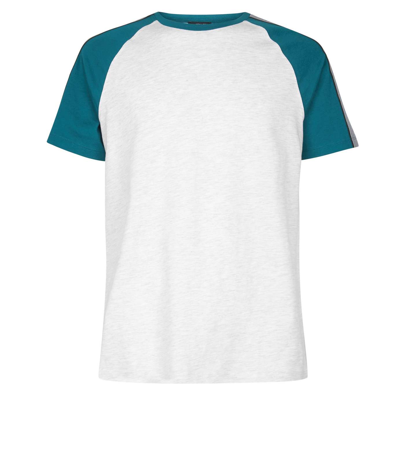 Teal Raglan Tape Sleeve T-Shirt Image 4