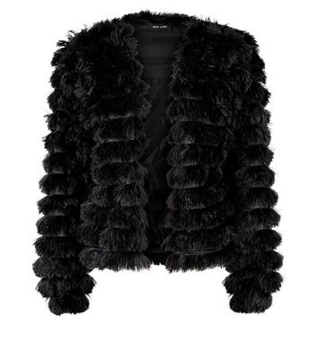 Black shaggy cardigan new look hotsell