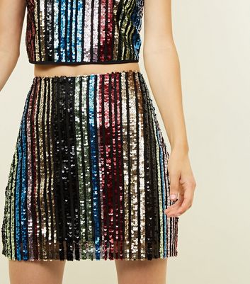 rainbow sequin skirt uk