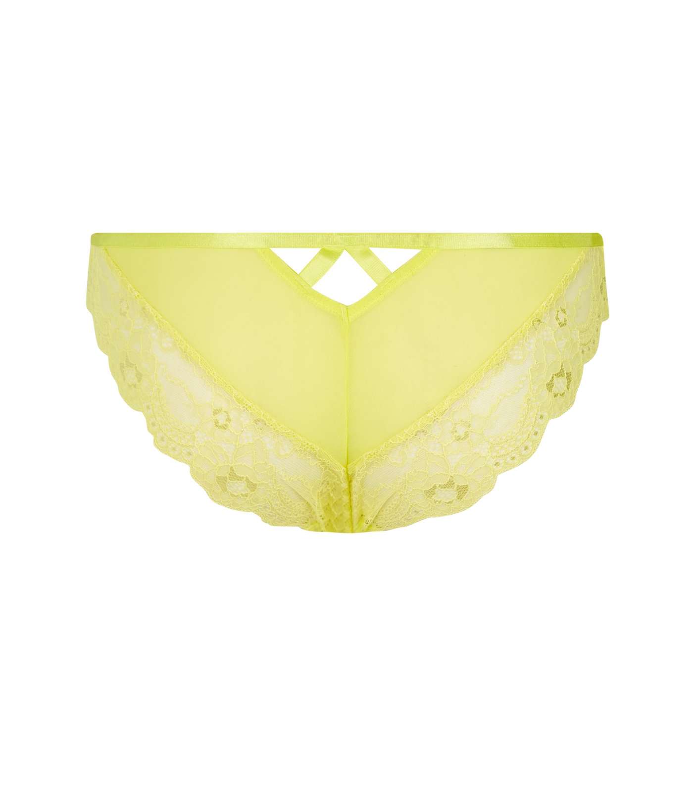 Yellow Neon Strappy Briefs Image 4