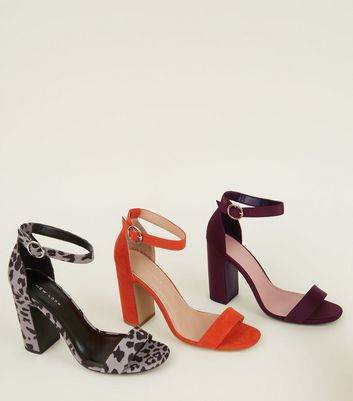 Red block heels hot sale new look