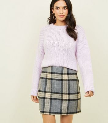 New Look Womens Brushed Check Skirt