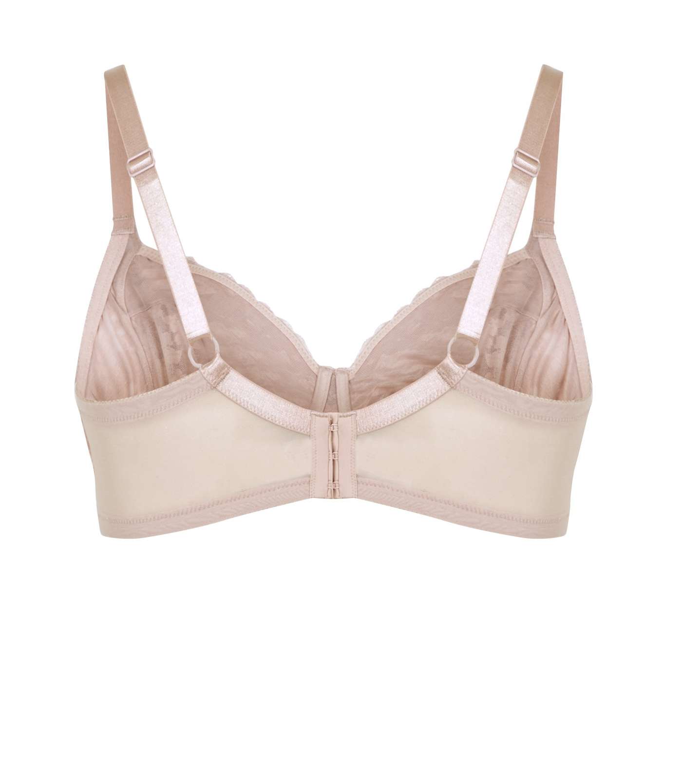Curves Pale Pink Lace Underwired Bra  Image 5