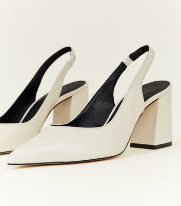off white slingback pumps