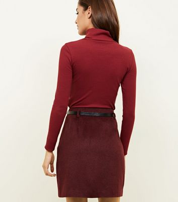 Maroon a line clearance skirt