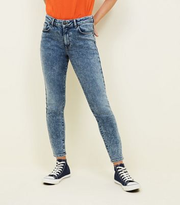 petite acid wash jeans