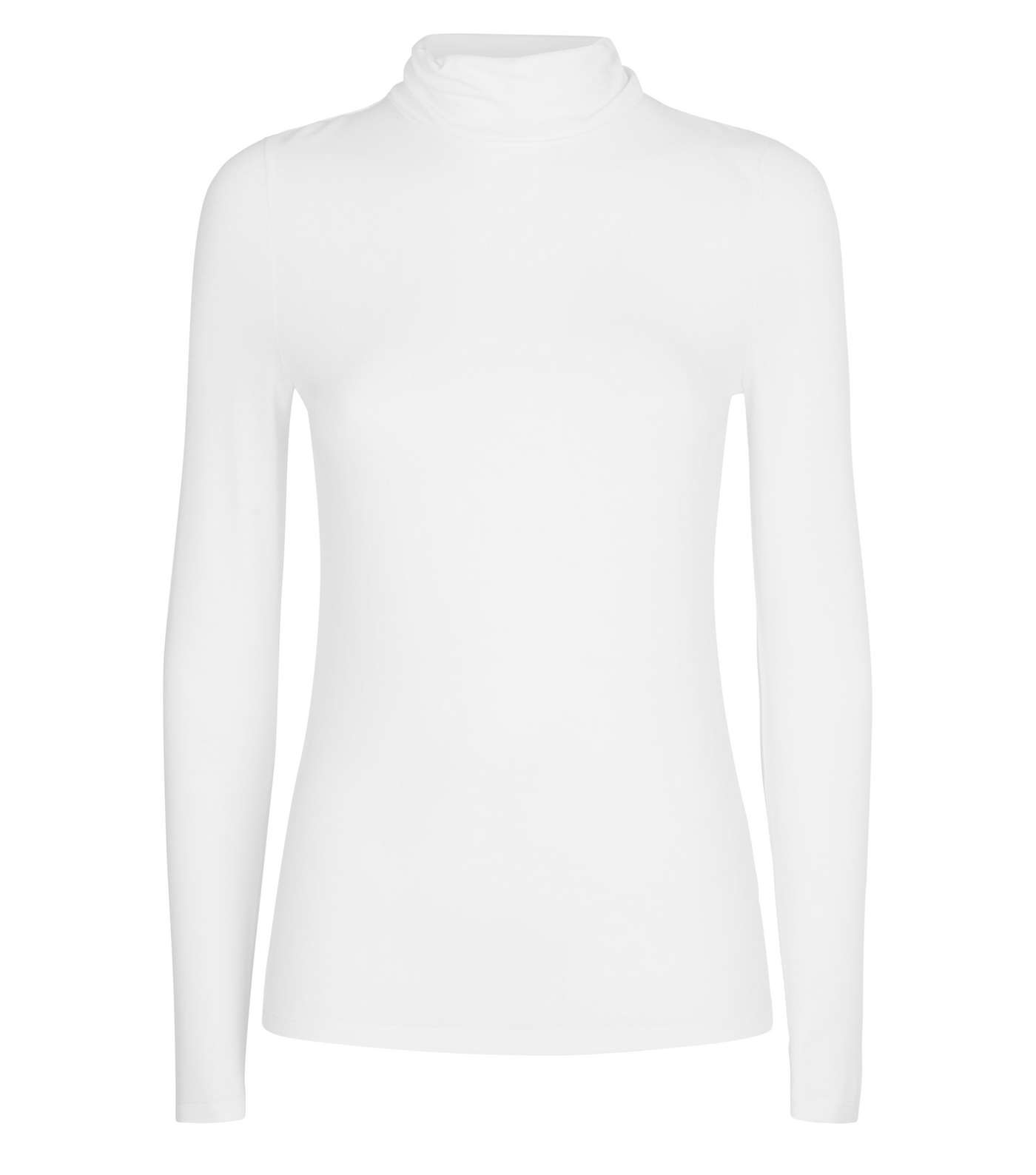 Off White Roll Neck Top Image 4