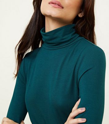 Dark Green Roll Neck Top | New Look