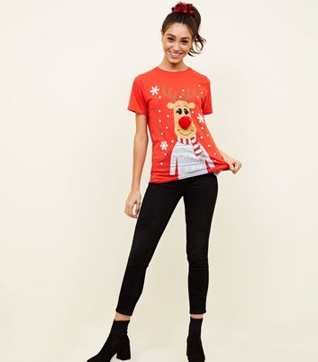 Womens christmas t hot sale shirts new look