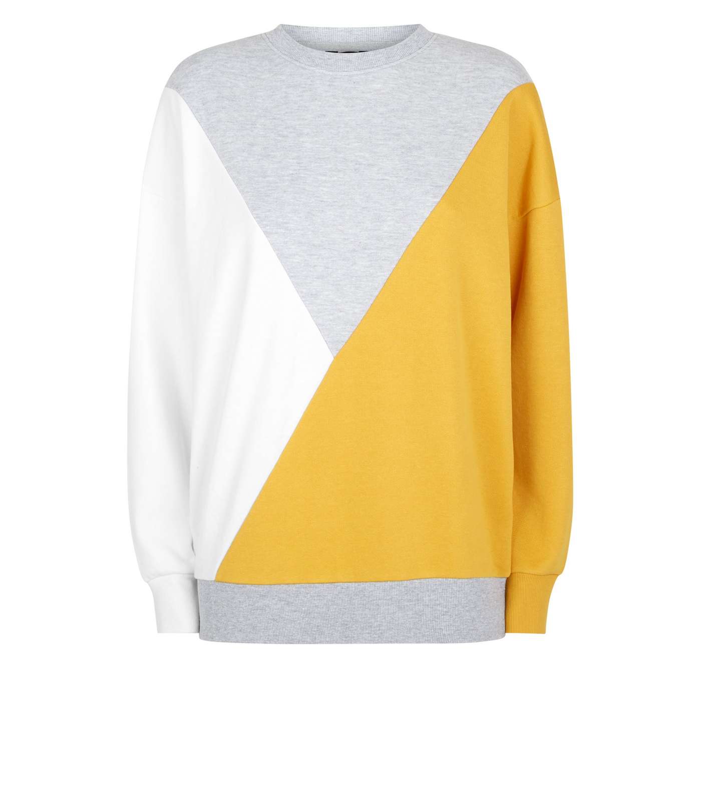 Yellow Diagonal Colour Block Sweatshirt  Image 4
