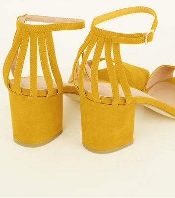 mustard sandals new look