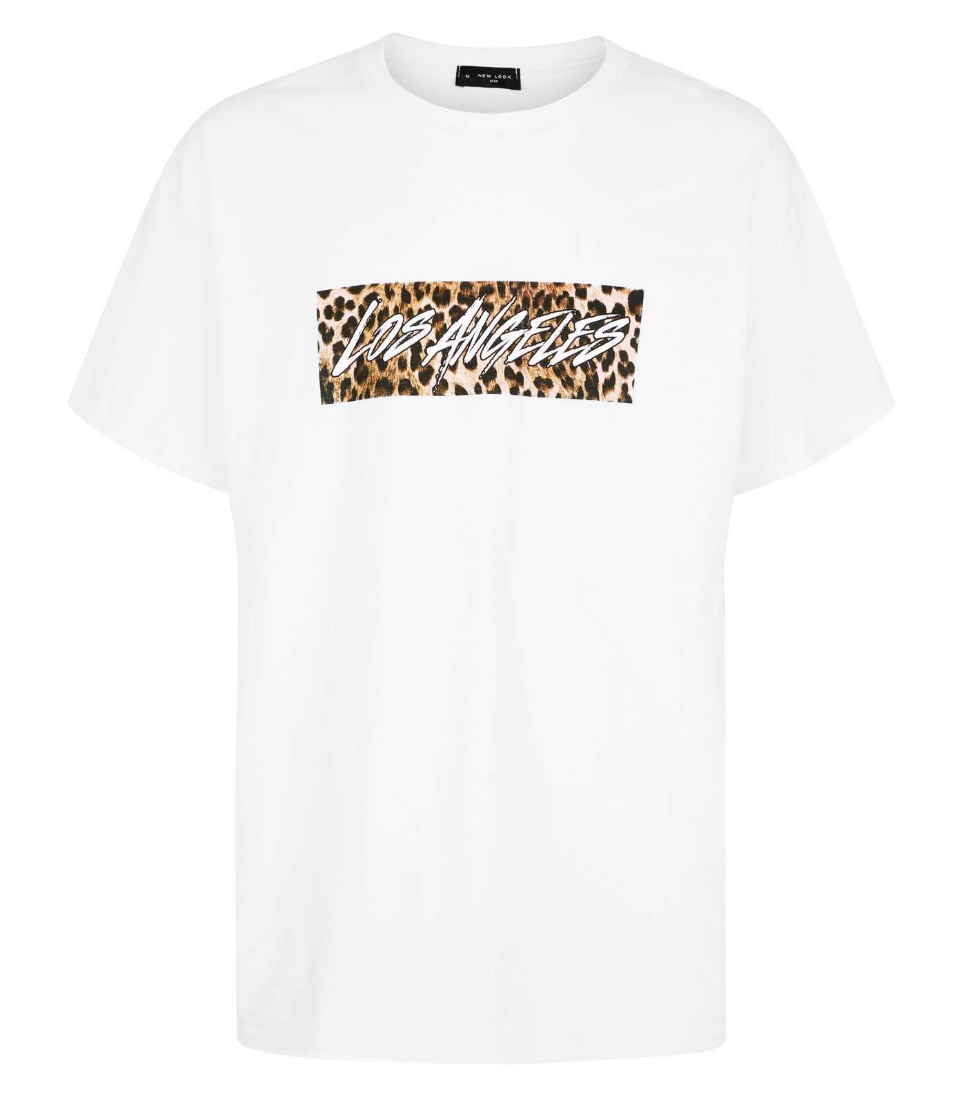 White Leopard Los Angeles Box Print T-Shirt Image 4
