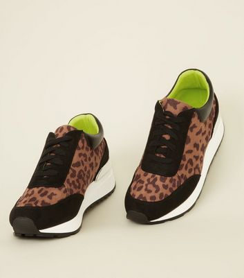 new look leopard trainers
