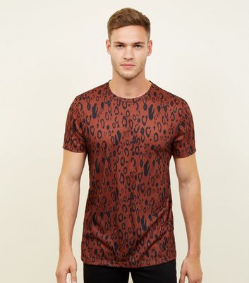 mens leopard print t shirt