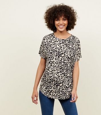 Tee shirt imprime online leopard femme