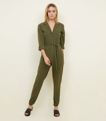 new look khaki jumpsuit