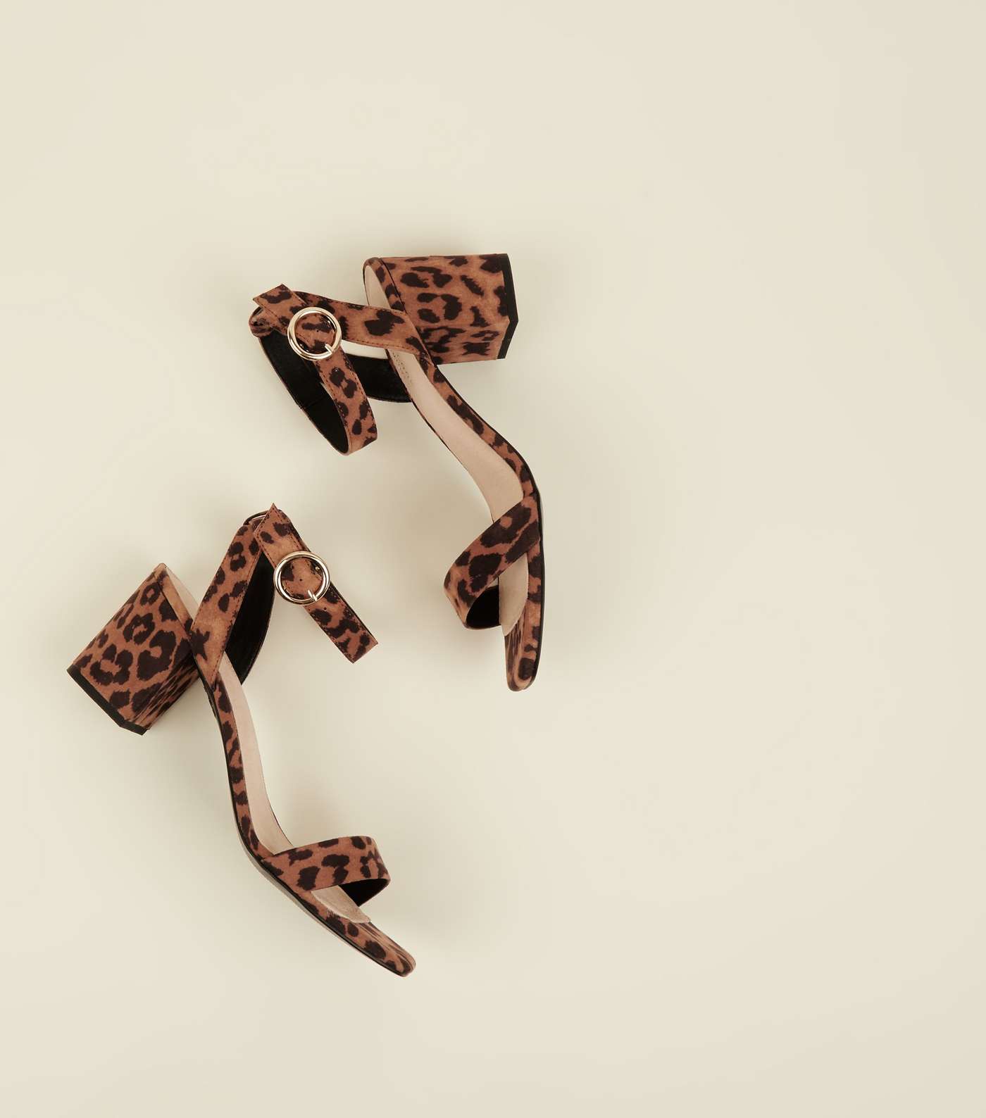 Tan Comfort Flex Leopard Print Block Heels Image 3