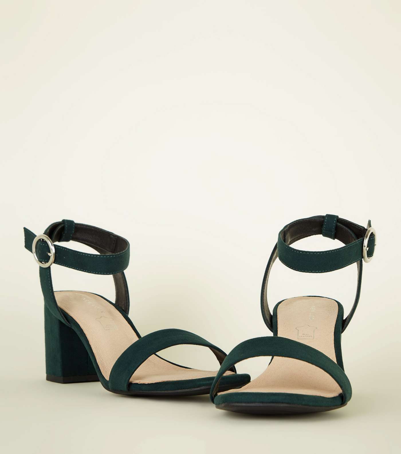 Dark Green Comfort Flex Suedette Block Heels Image 3