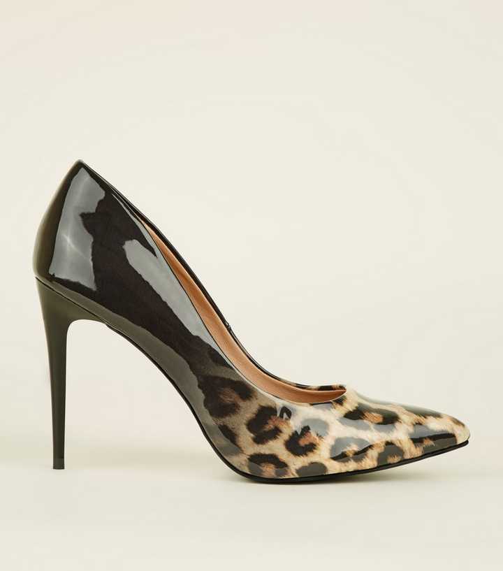 Black Patent Ombré Leopard Print Courts