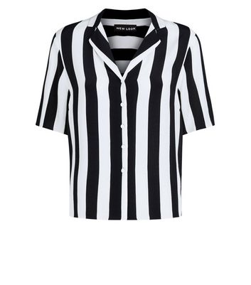 white black stripes shirt