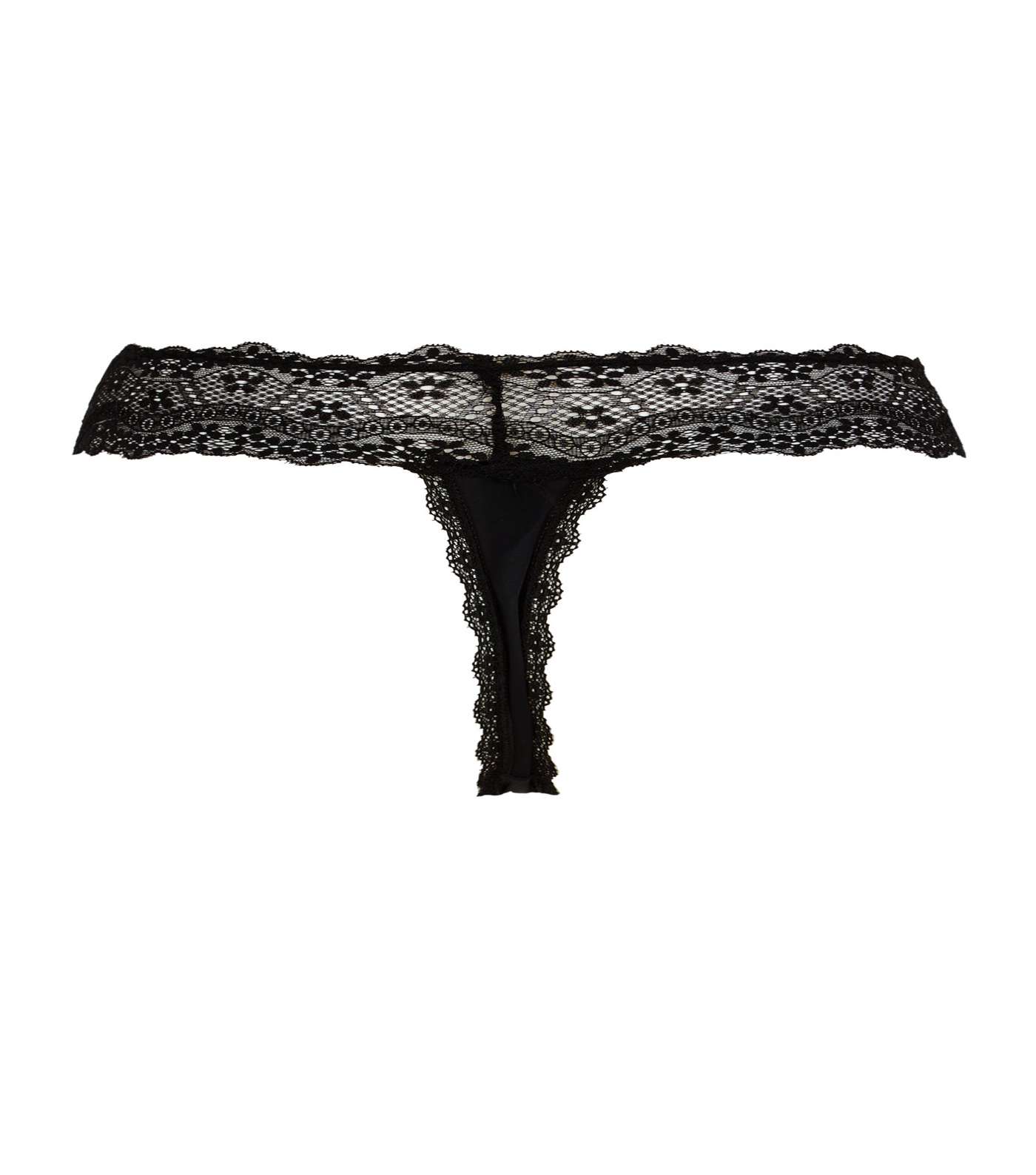 Black Lace Waist Thong  Image 3