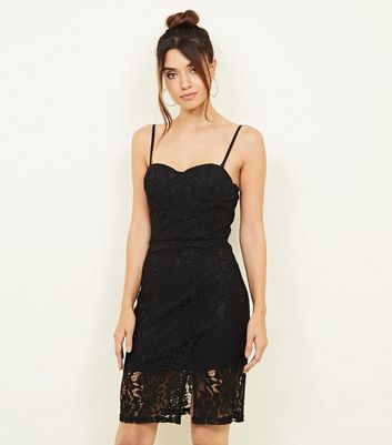 new look black lace dress