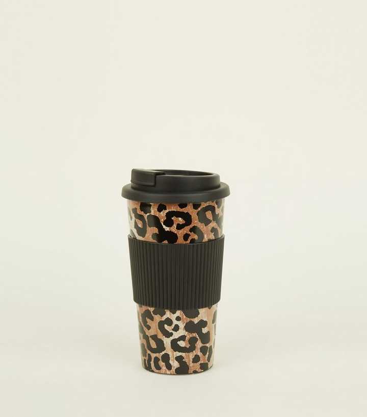 simple modern leopard cup black｜TikTok Search