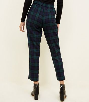 Mango blue and green tartan trouser co ord in navy  ASOS