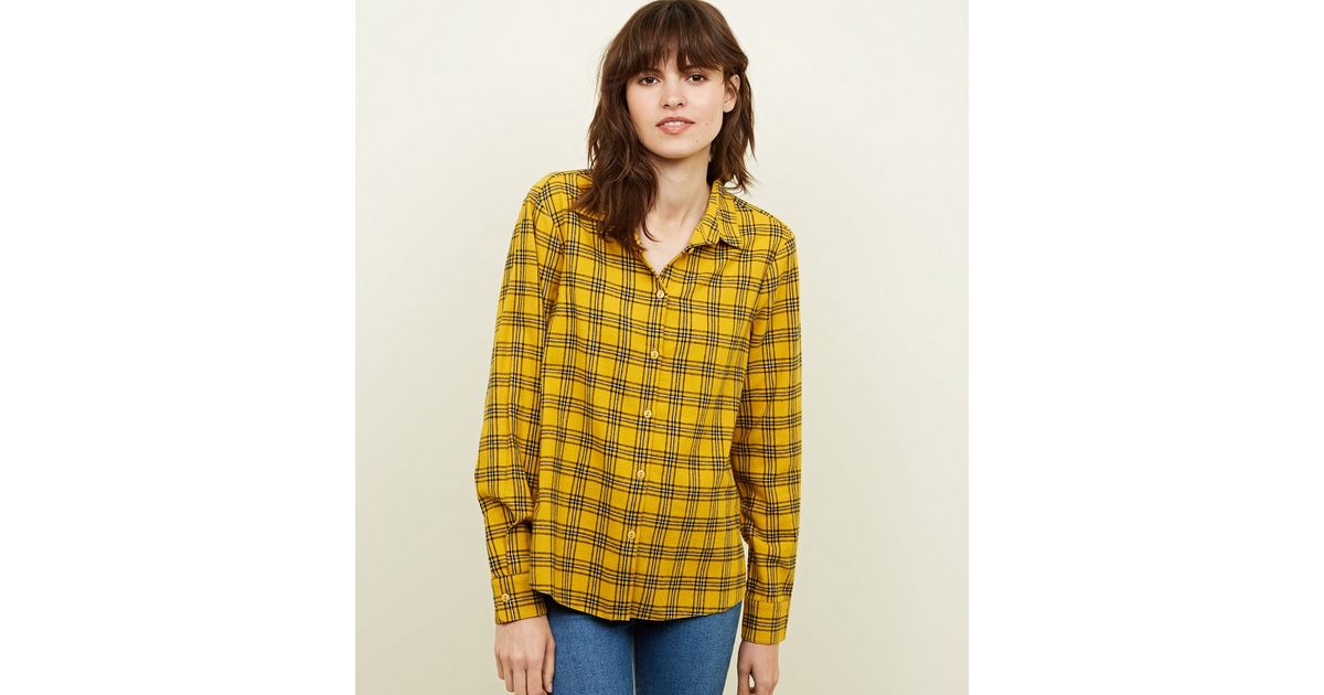 Yellow Check Print Shirt | New Look