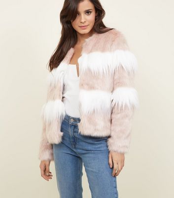 new look pink fur coat