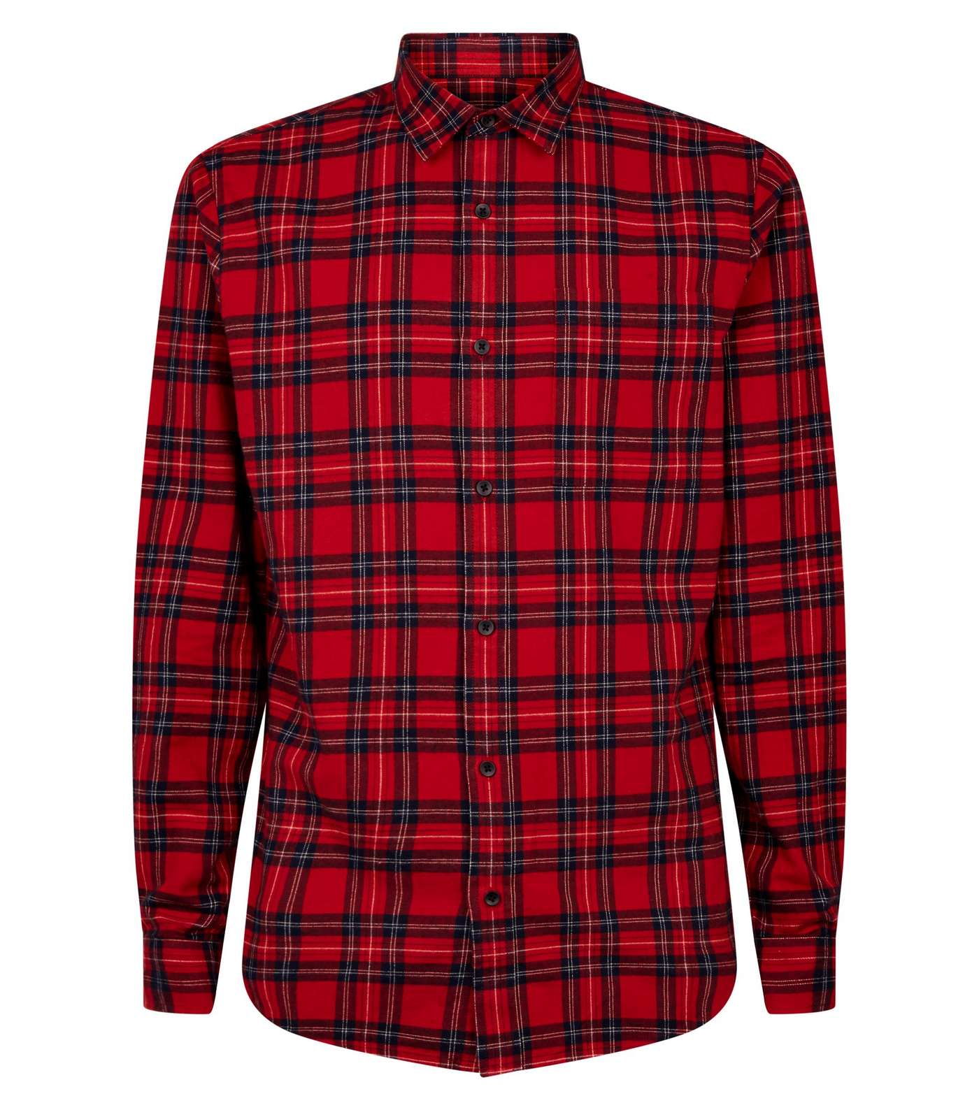 Red Check Tartan Long Sleeve Shirt Image 4