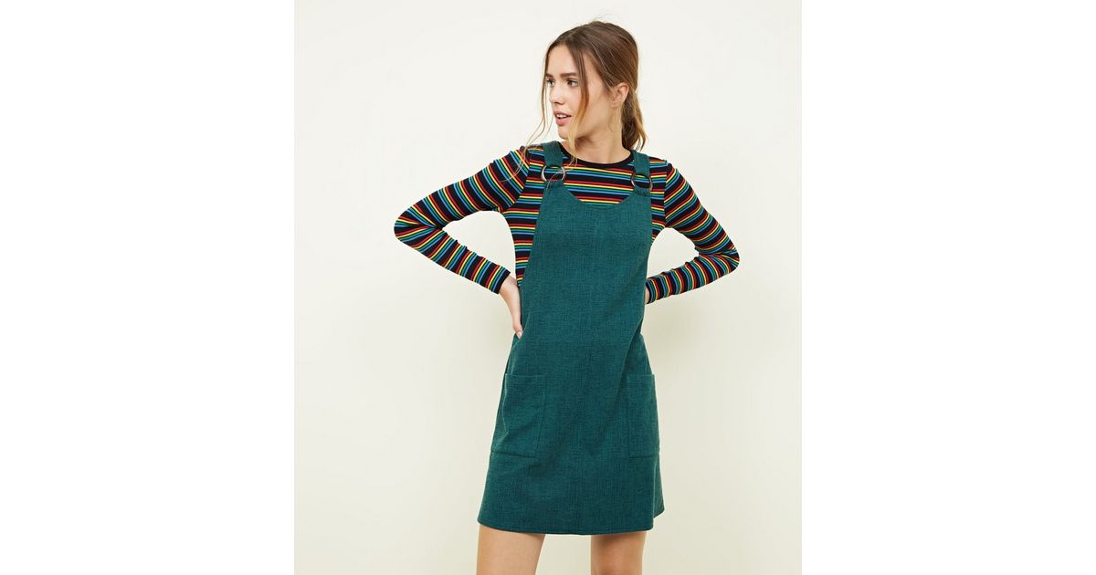 dark green pinafore