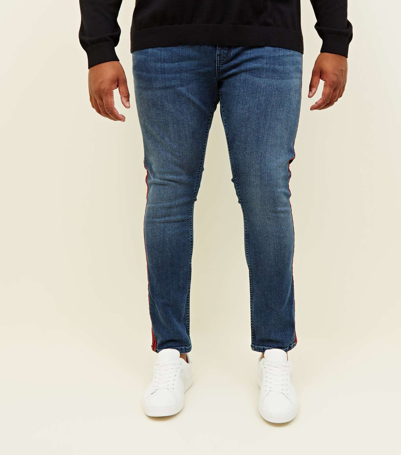 Plus Size Red Tape Side Stripe Skinny Jeans Image 4