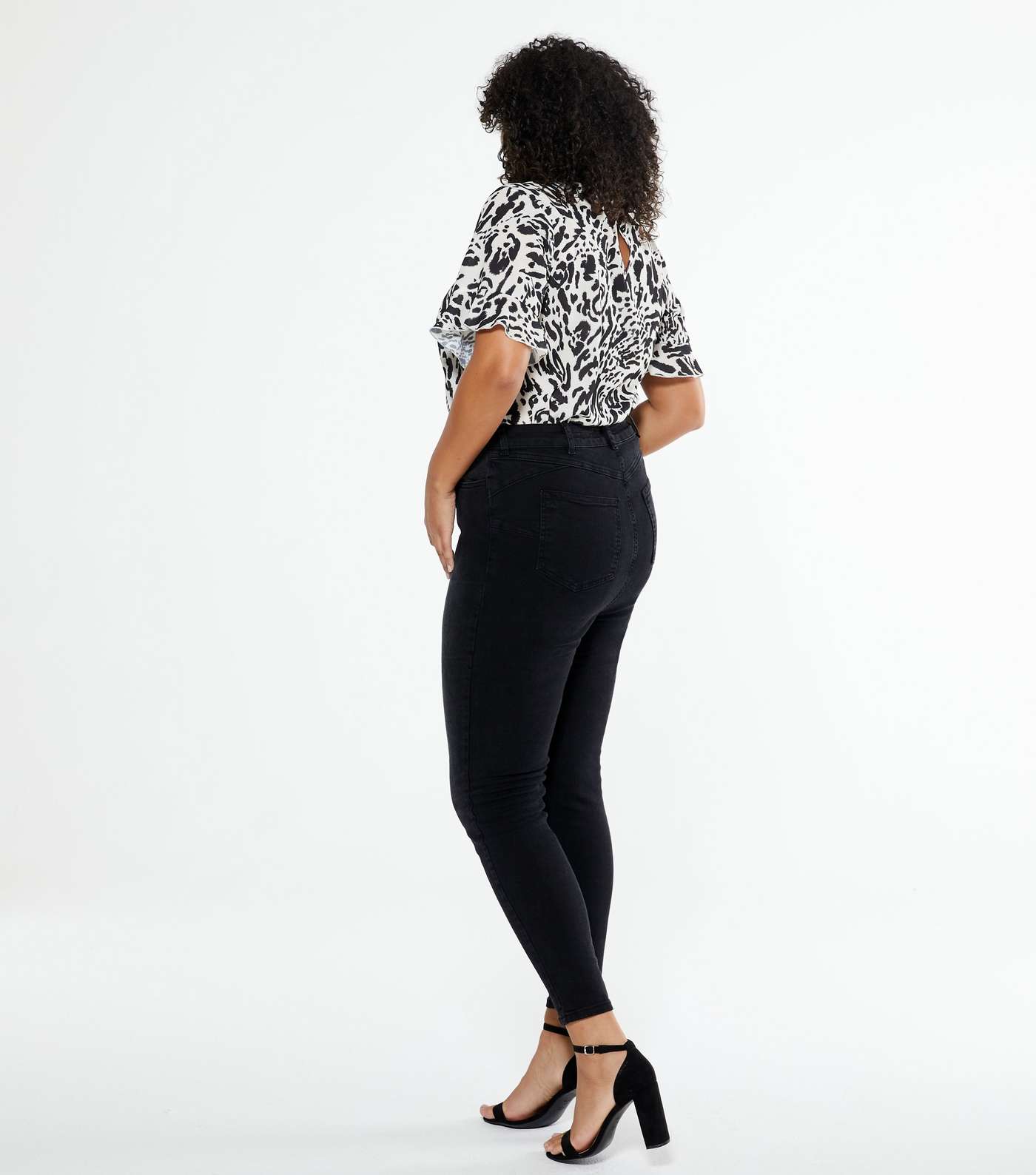Curves Black 'Lift & Shape' Jenna Skinny Jeans Image 2