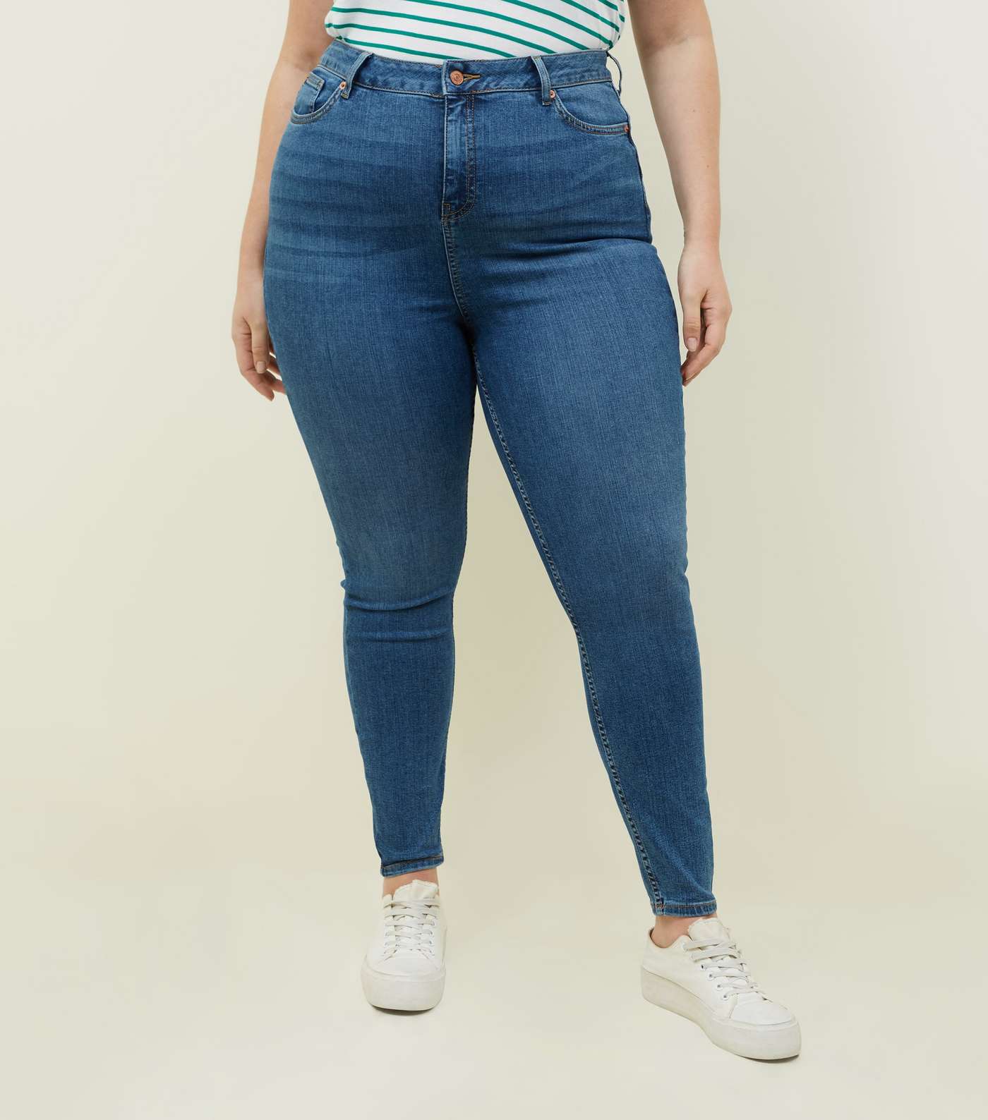 Curves Blue 'Lift & Shape' Jenna Skinny Jeans Image 2
