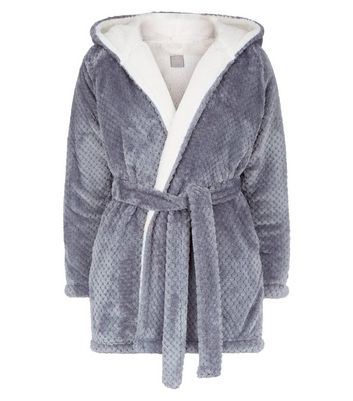 borg dressing gown womens