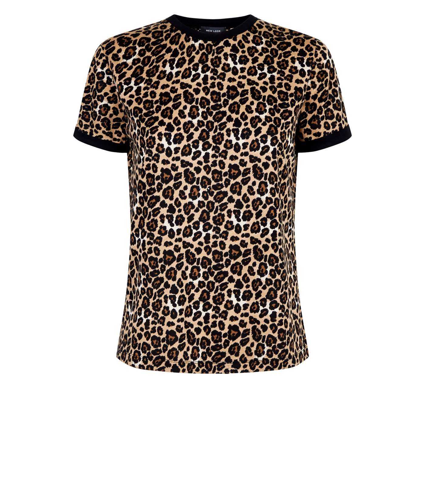 Petite Brown Leopard Print T-Shirt Image 4