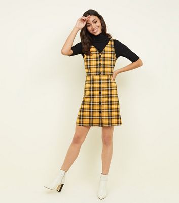 New look clearance mustard pinafore