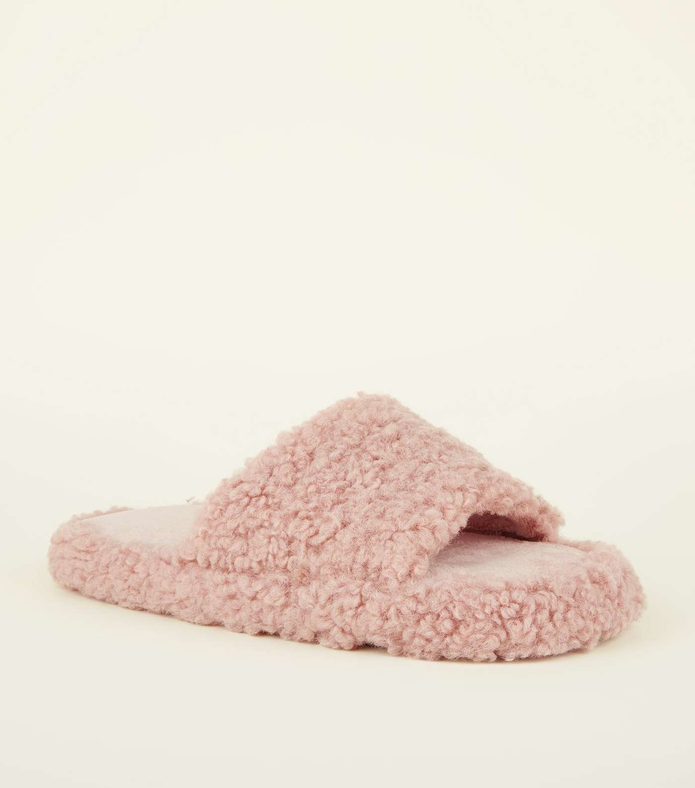 Pink Teddy Slider Slippers