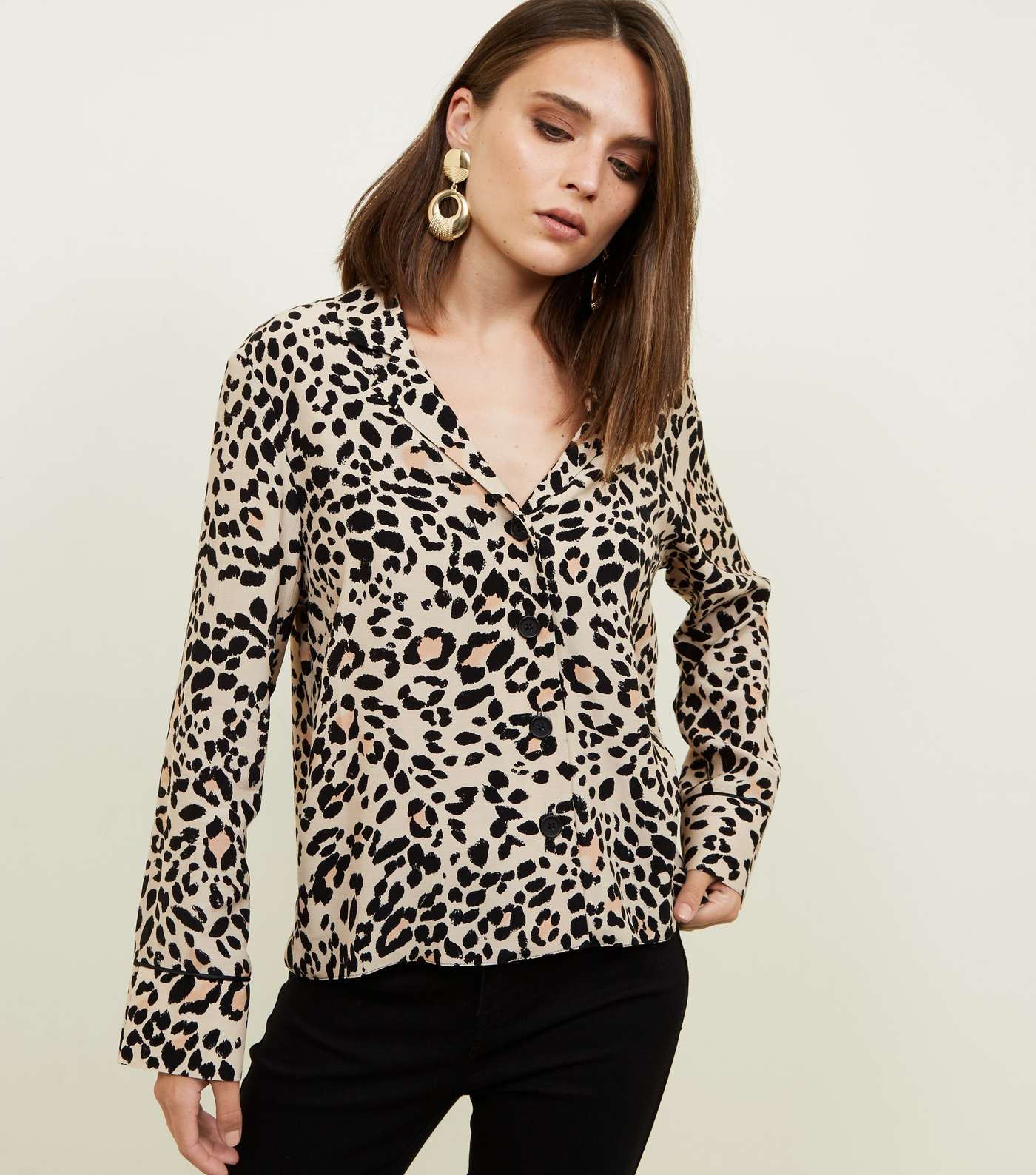 Tan Leopard Print Shirt