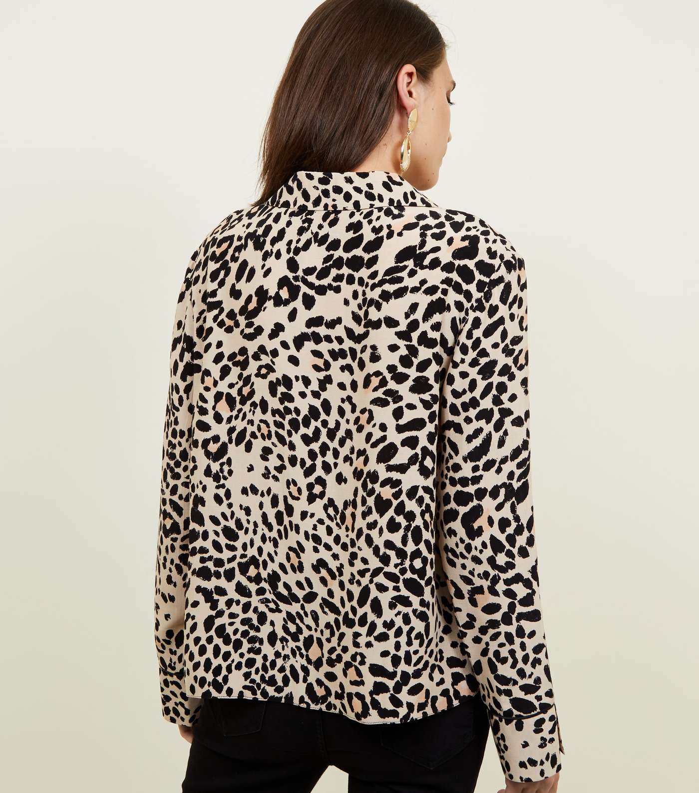Tan Leopard Print Shirt Image 3