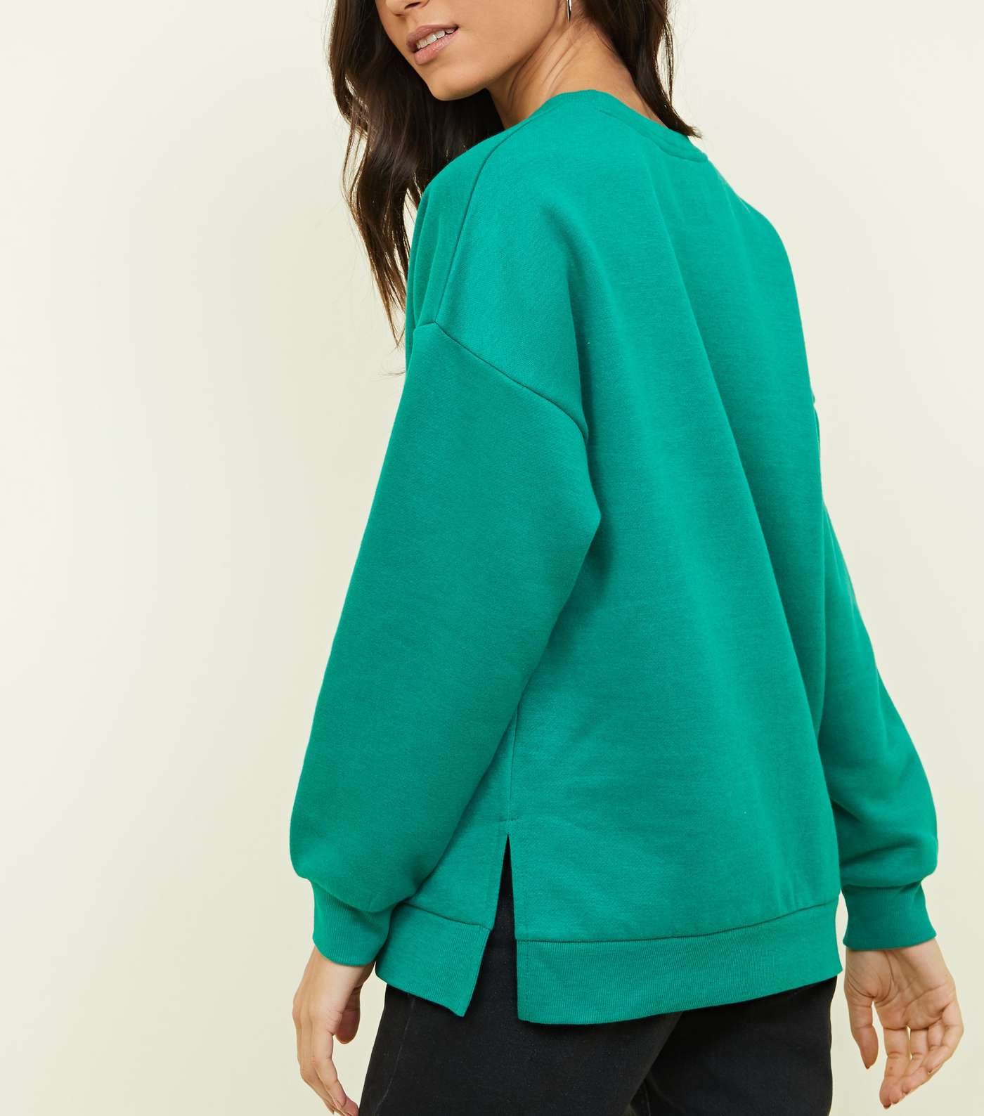 Green Oversized Sweatshirt Image 3