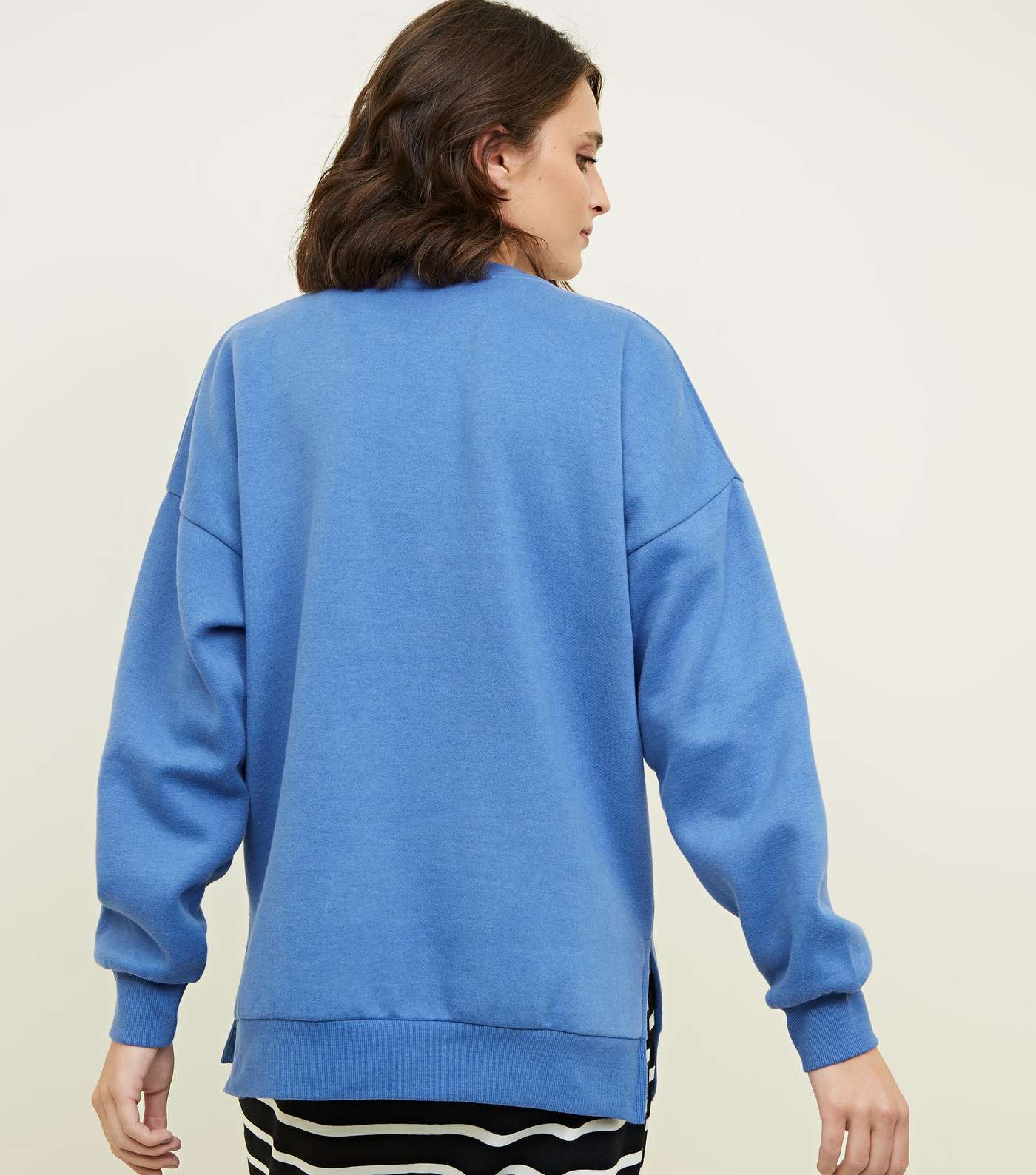 Bright Blue Oversized Sweatshirt Image 3