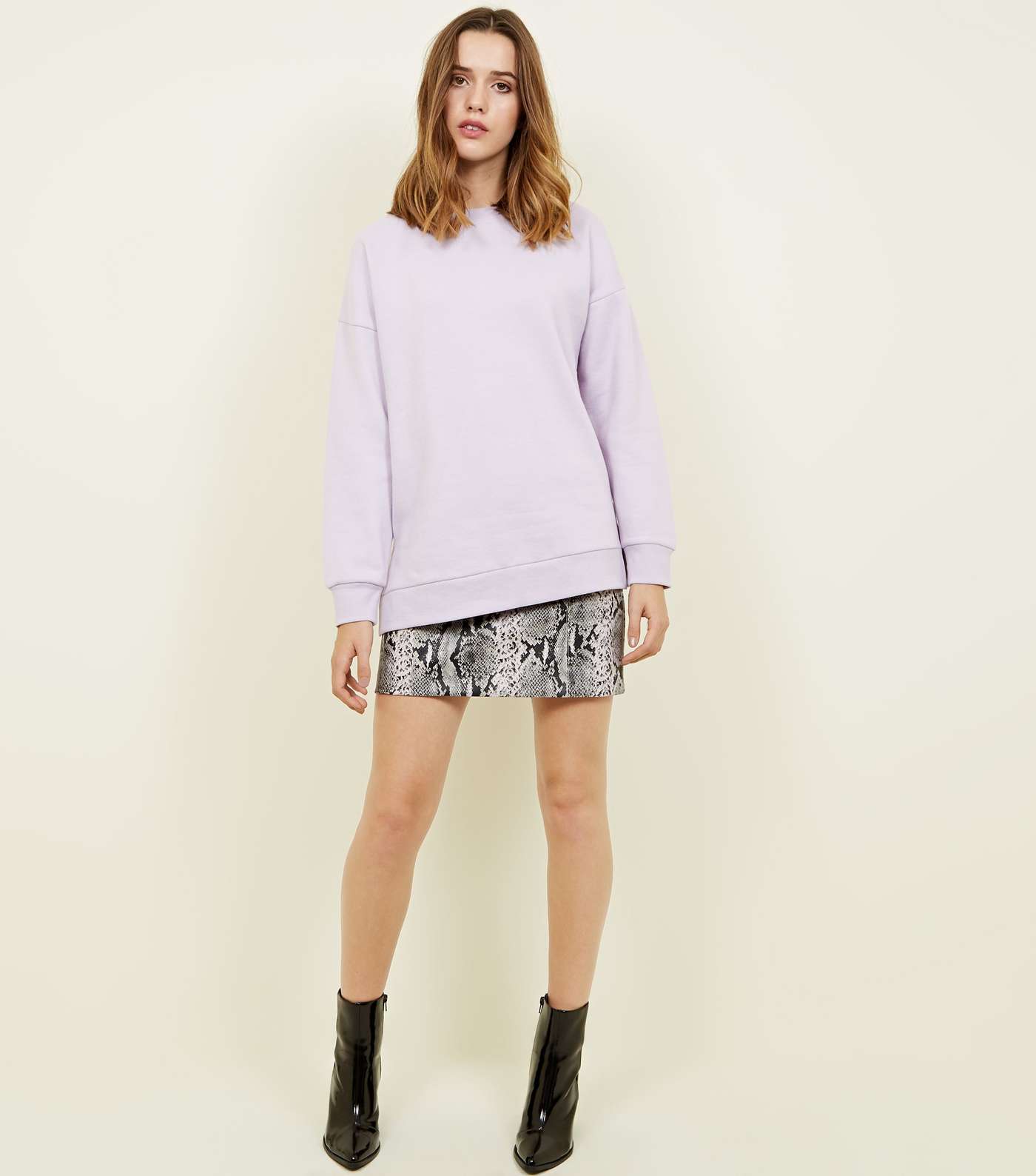 Lilac Oversized Sweatshirt Image 2