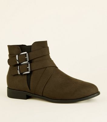 new look khaki boots