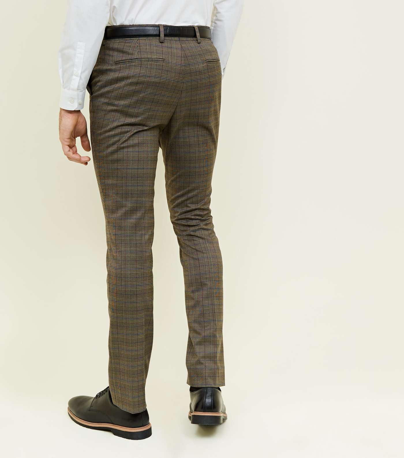 Rust Check Slim Fit Trousers Image 3