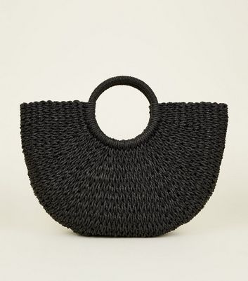 sac en paille noir