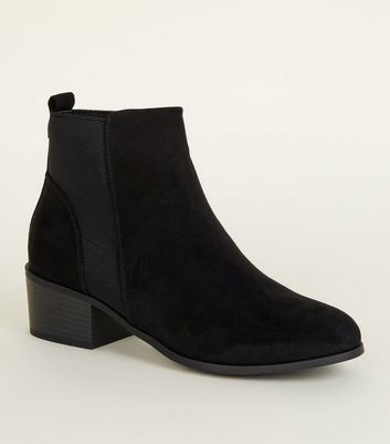 black low heel chelsea boots