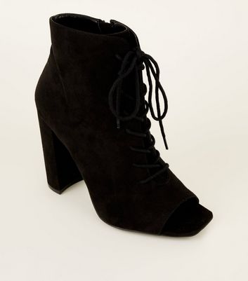 square heels lace up