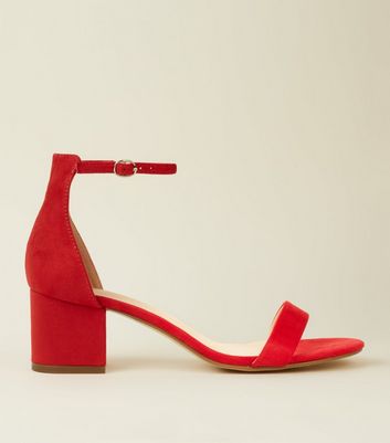 red sandals new look